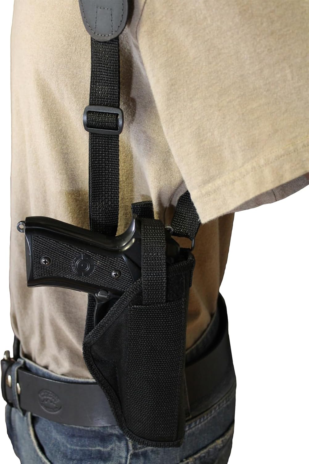 Barsony New Vertical Shoulder Holster for Full Size 9mm 40 45 Pistols