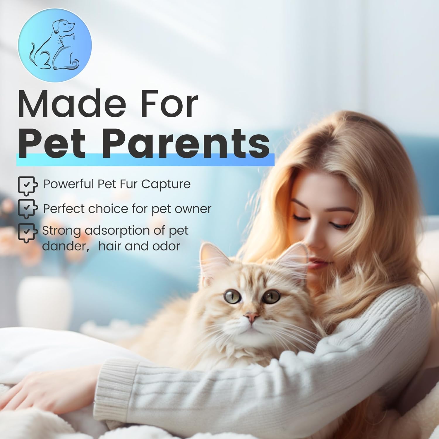 HEPA Pre-Motor Filter Compatible with EyeVac Home, Pro, Pet, Air, Plus and NeoVac Elite Touchless Stationary Vacuum For Eye-Vac Filter Replacement Part # EV-PMF, 4 Pack