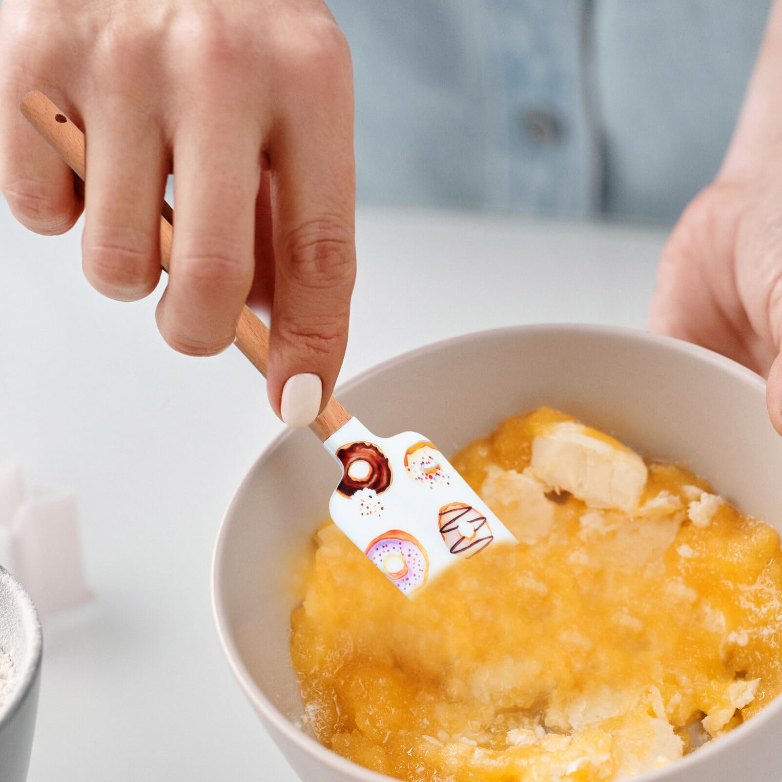 MAGICLULU 5stücke Weihnachts-silikonspatel Mit Cremeschaber Für Backzubehör Praktischer Diy-backspatel Als Butterspatel Für Küche Und Partydekoration