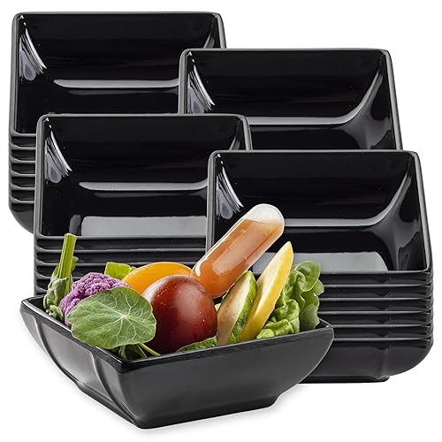 Tablecraft Mini platos de melamina poco profundos, cuencos pequeños, resistentes a la rotura para servicio de alimentos comercial, grado de