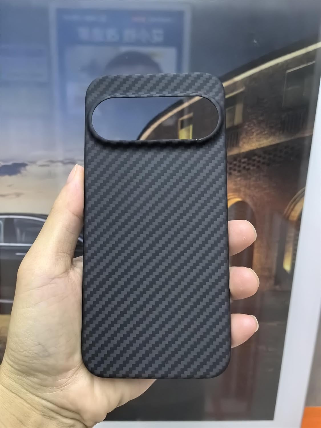 Ultra Slim Case for Google Pixel 10 Pro XL, Made of Real Aramid Fiber, Soft Touch, Tough Durable Carbon Bumper (for pixel10 pro XL) Black