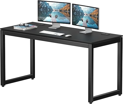 Miniatura 9 de SHW Escritorio para computadora de oficina de grado comercial de 55 pulgadas, arce