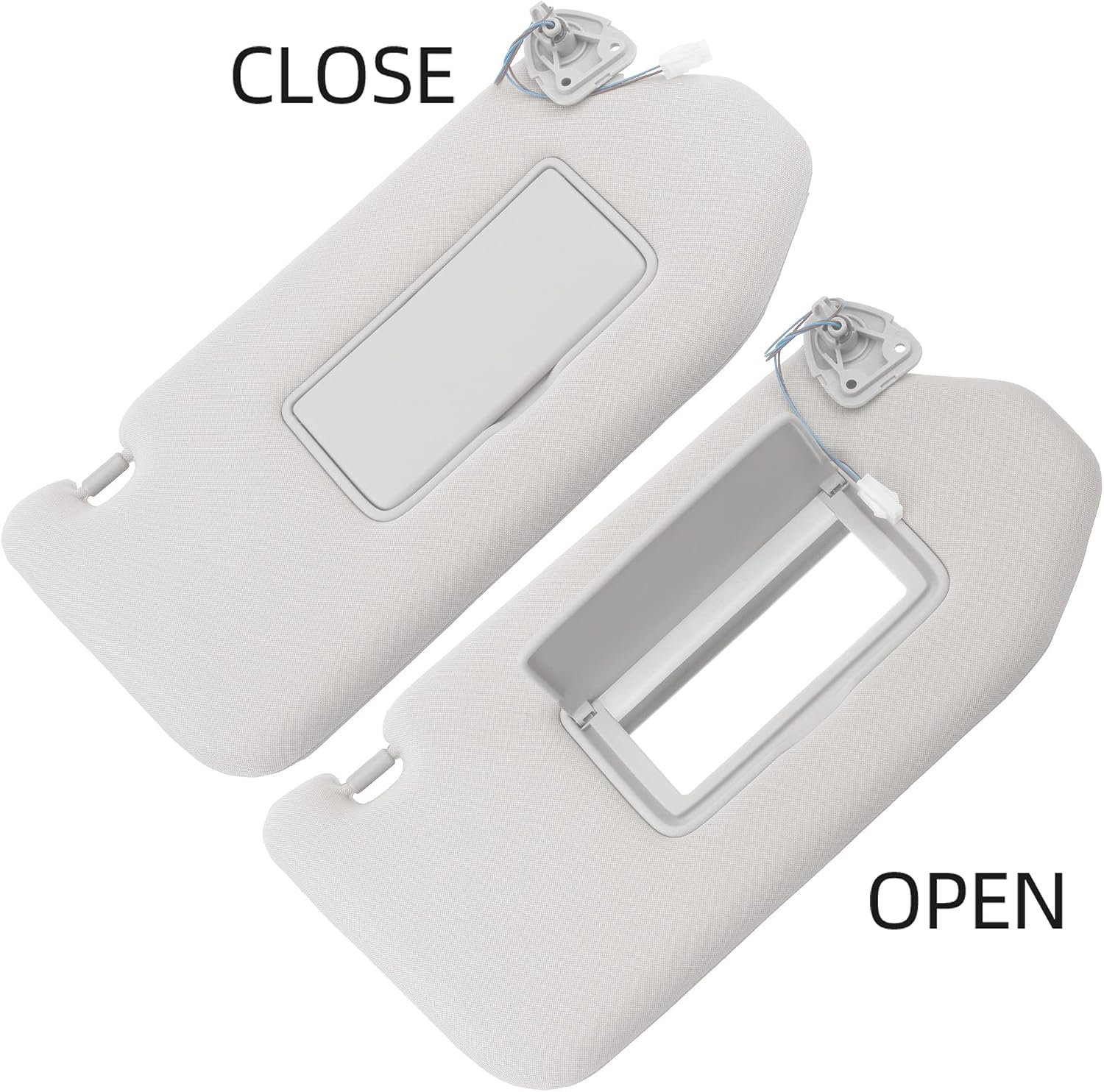 Visiera Parasole Lato Guida Sinistro Per Hyundai Getz 2002-2011 – Grigio Con Specchio – OEM 85220 1C200QS