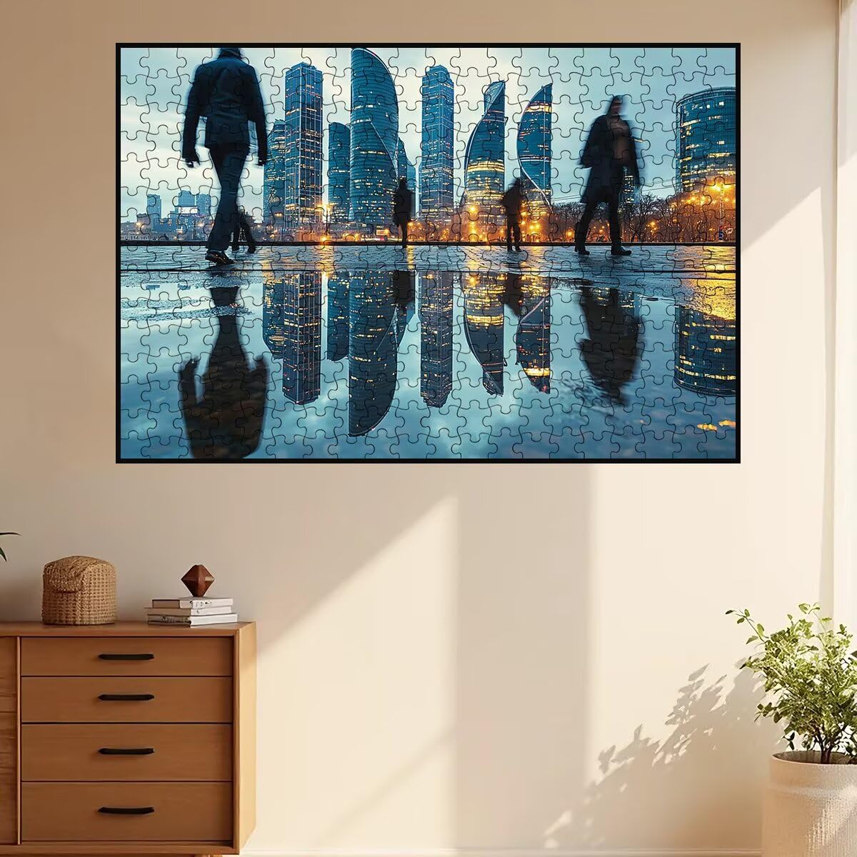 1500 sztuk puzzli dla dorosłych, abstrakcyjne puzzle dla dorosłych, 1500 elementów, miejska łamigłówka dla całej rodziny, klasyczne drewniane układanki, odpowiednie do wystroju wnętrz, prezenty -3257