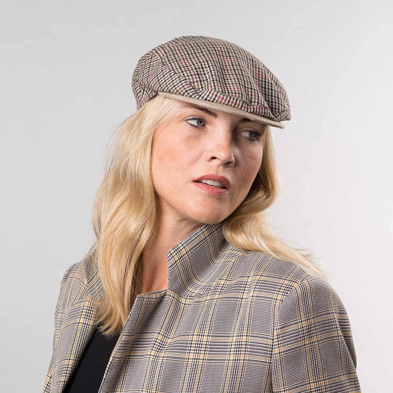Lipodo Inglese Bic Flat Cap Herren Made in Italy Schiebermütze mit Innenfutter Frühjahr Sommer