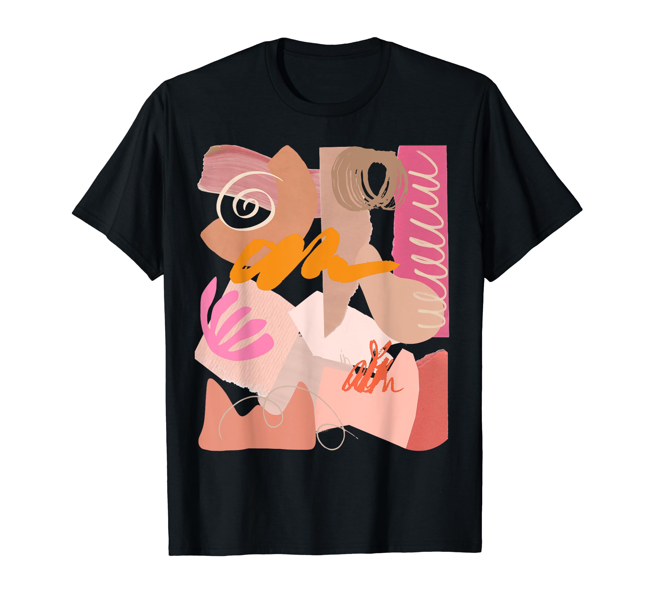 ABSTRACT DESIGNS BY KIUPIAbstract Pink Art Wearable Modern Design Pastel Color GIFT T-ShirtOEKO-TEX STANDARD 100