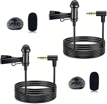 2Pcs Lavalier Microphone Compatible with DJI MIC 1/2