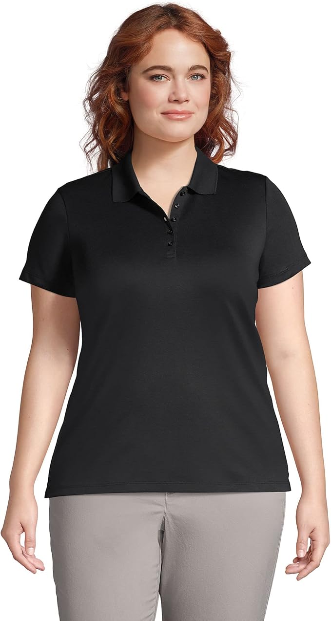 Lands' End Women's Supima Cotton Short Sleeve Polo Shirt