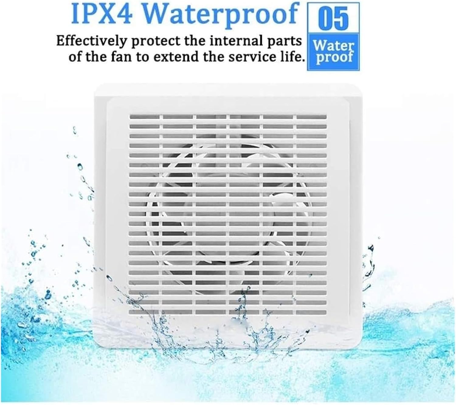 Kitchen Exhaust Fan, Extractor Fan Ventilation Fan Silent Bathroom Exhaust Fan Ventilation Powerful Fan Kitchen Toilet Window Ventilation Fan