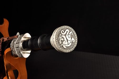 Miniatura 4 de Espada china de espiga completa de acero plegado de Damasco Zhao Yun