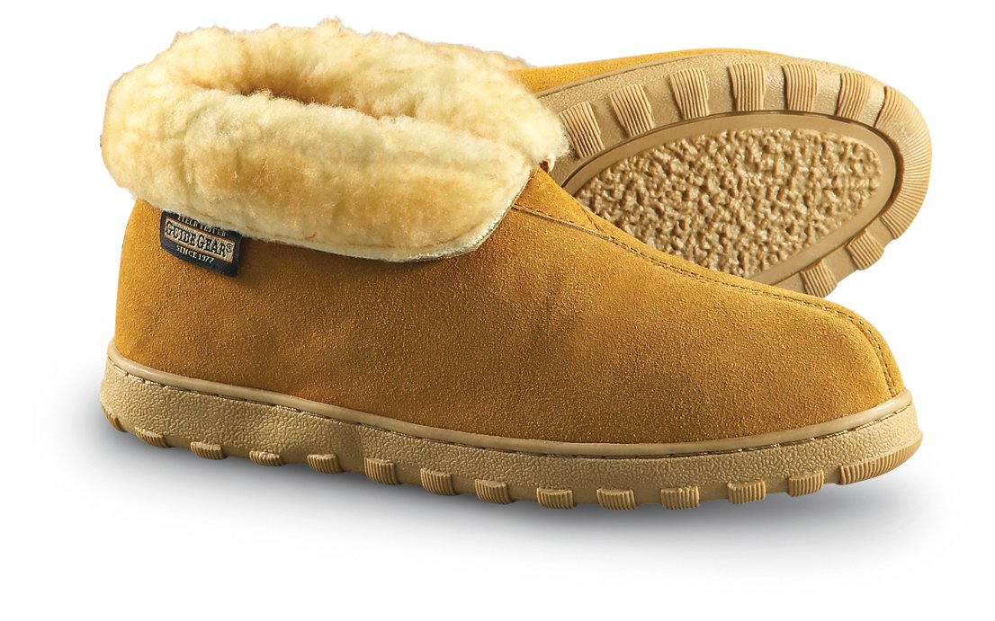 Guide Gear Men's 10" Suede Boot Slippers