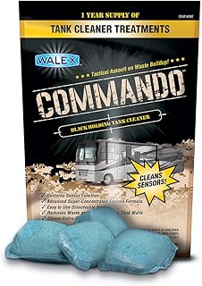 Walex CMDOBG Commando Black Holding Tank Cleaner Drop-Ins, Ocean Mist Scent (1 Year Supply)