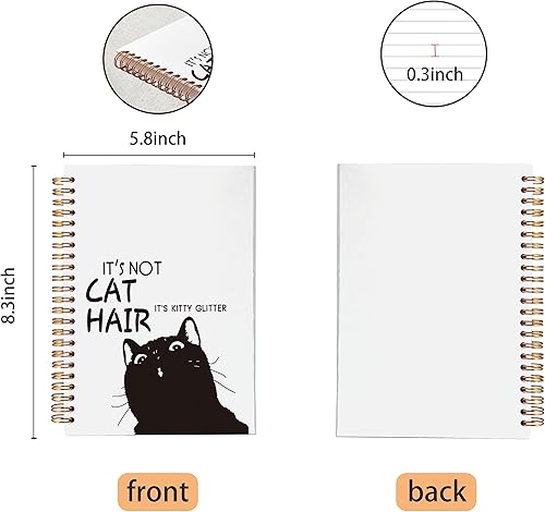 Miniatura 5 de VNWEK Funny Saint Bernard It's Not Dog Hair It's Saint Bernard - Cuaderno en espiral con purpurina de 5.5 x 8.3 pulgadas, cuaderno de espiral