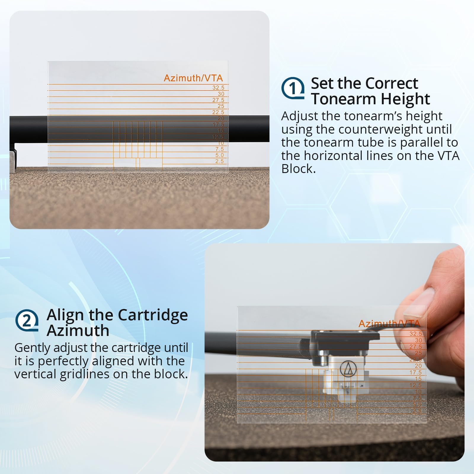ALLmeter High-Precision Digital Stylus Force Gauge for Turntable Setup, 0.01g Accuracy, VTA Ruler, Overhang Protractor - Image 3