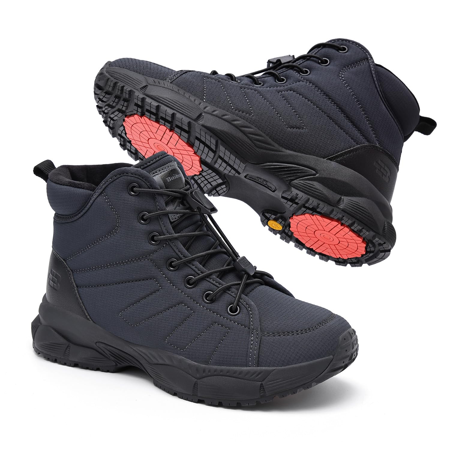 Womens Waterproof Snow Boots Winter Hiking Boots with Crystal Long-Pile Fur Lining Non-Slip Turbine Grip Insoles Ankle High