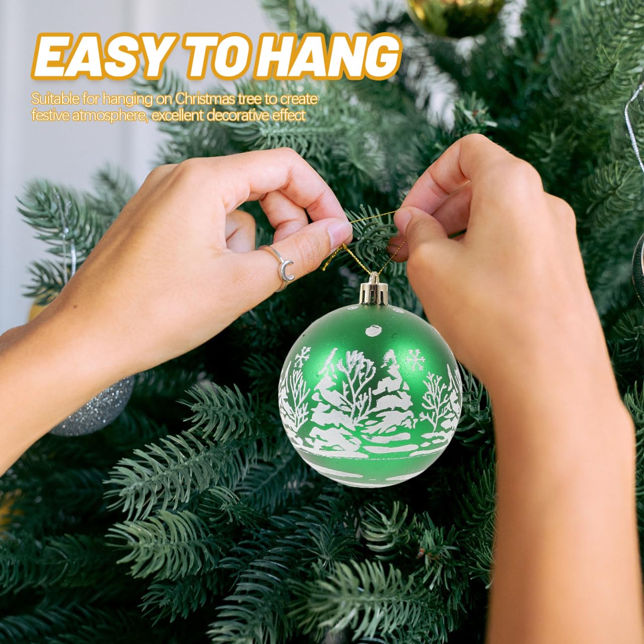 IMIKEYA 9 Stück Weihnachtskugeln Kunststoff Grün Weihnachtsbaumschmuck Ornamente Plastik Christbaumkugeln für Weihnachten Deko, 3x3,5 cm