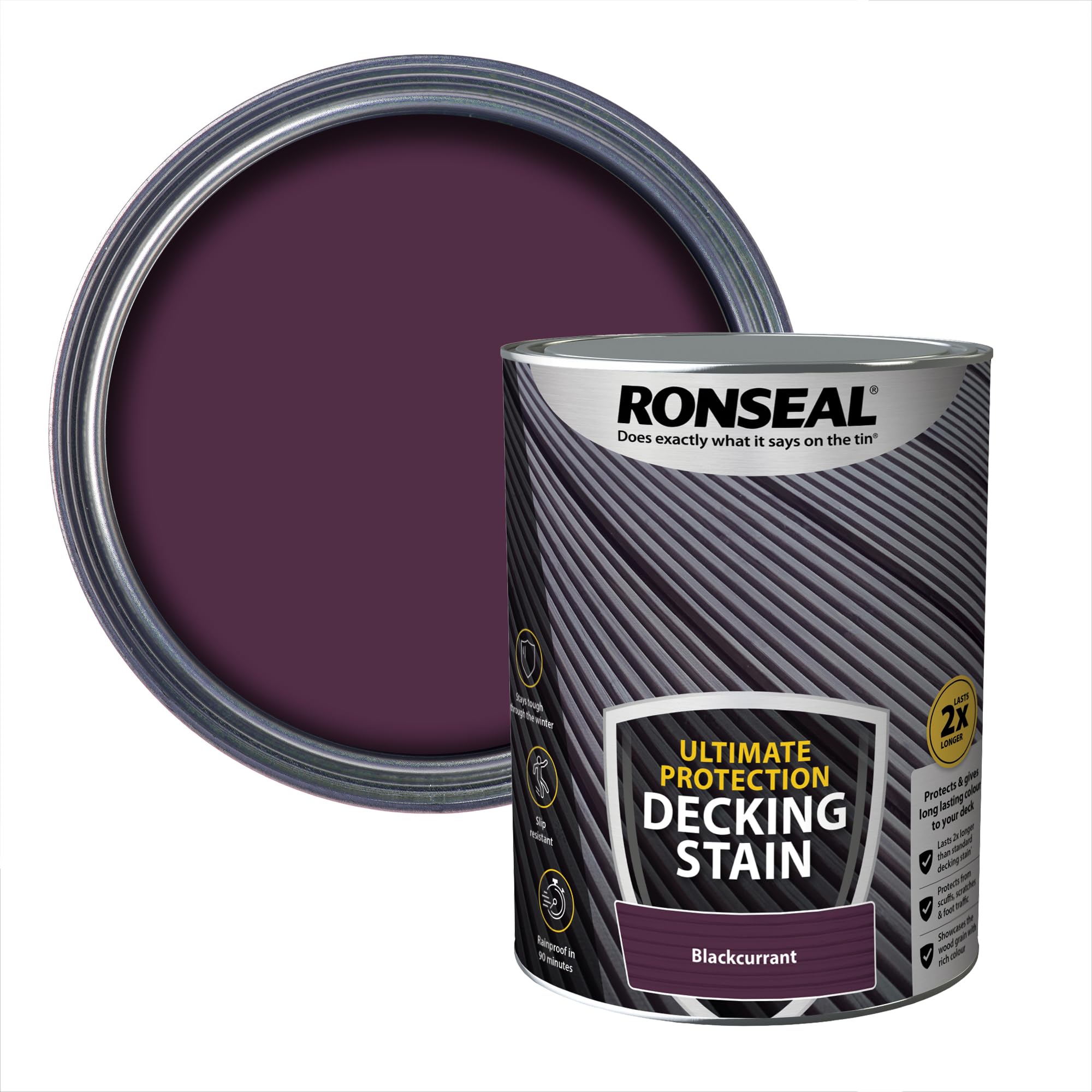 Ronseal Ultimate Protection Decking Stain Blackcurrant 5 Litre 39220 5010214892204