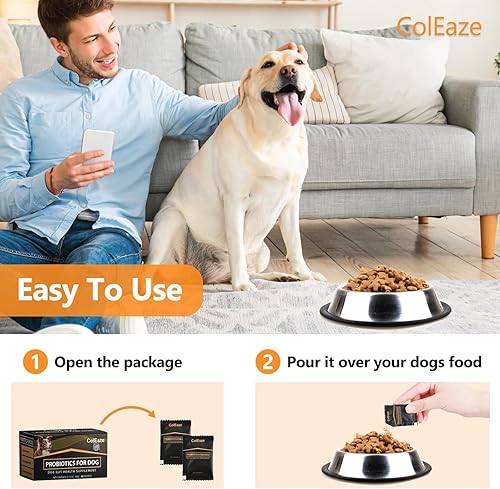 Miniatura 4 de Polvo probiótico para perros  Probióticos para perros para apoyo digestivo e inmunológico  Salud intestinal, alivio de gases y diarrea para todas