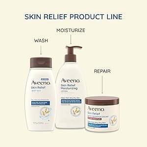 Aveeno Skin Relief Fragrance Free Body Wash, Triple Oat Formula, Gentle Daily Cleanser for Itchy Dry Sensitive Skin, Soap & Paraben Free, Soothes & Moisturizes, 33 fl oz