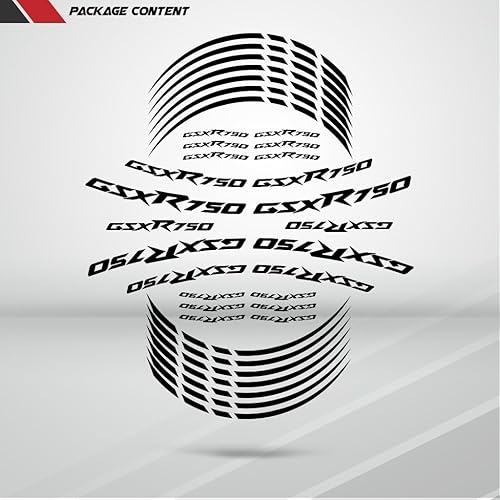 Miniatura 3 de Adhesivo adhesivo reflectante amarillo para llanta de motocicleta compatible con Suzuki GSXR 750