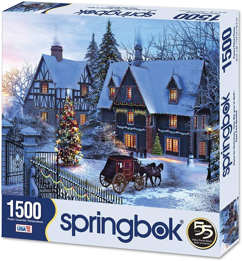 Springbok's 1500 Piece Jigsaw Puzzle Home for Christmas - Made in USA