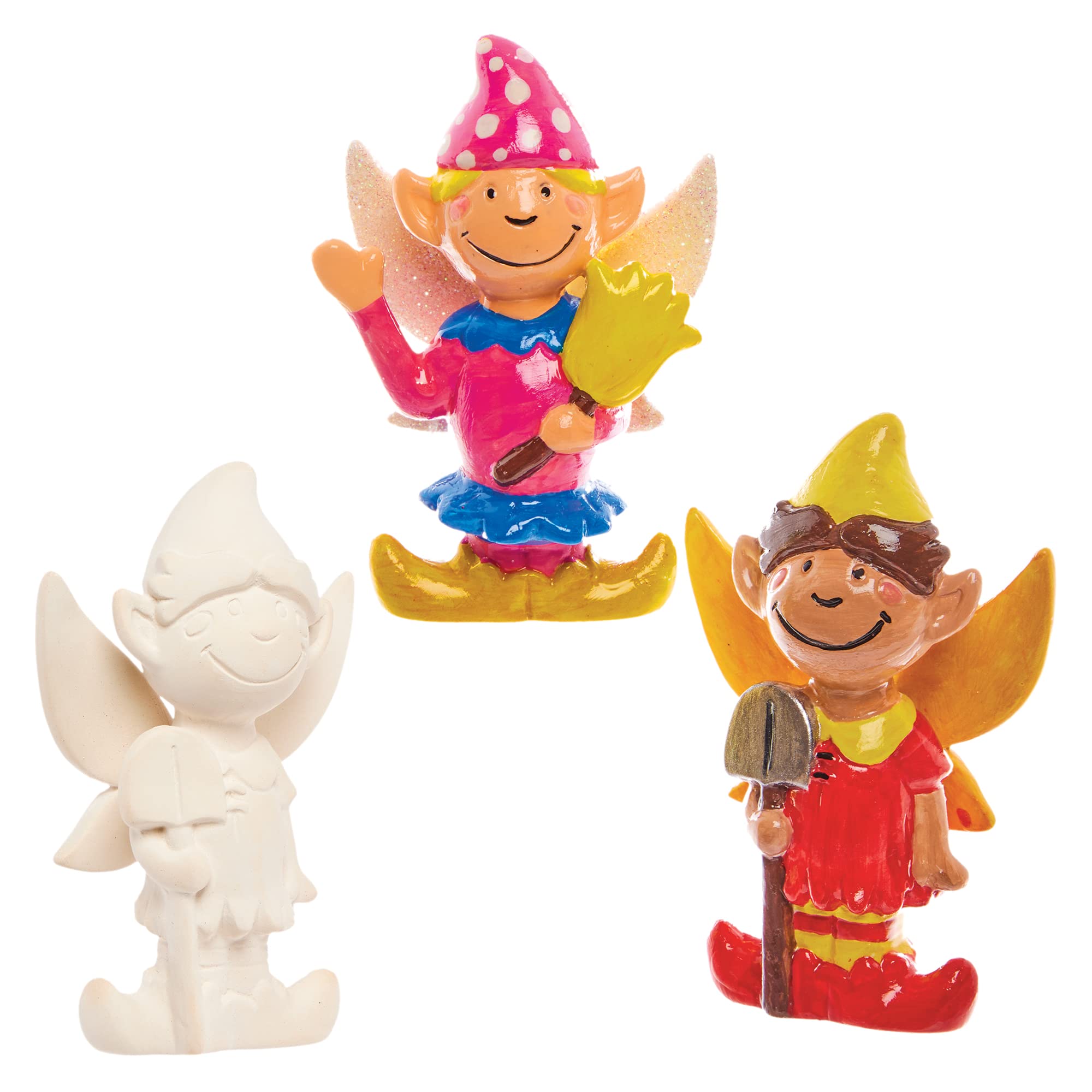 Baker Ross Gartenfeen aus Keramik - 4er-Packung