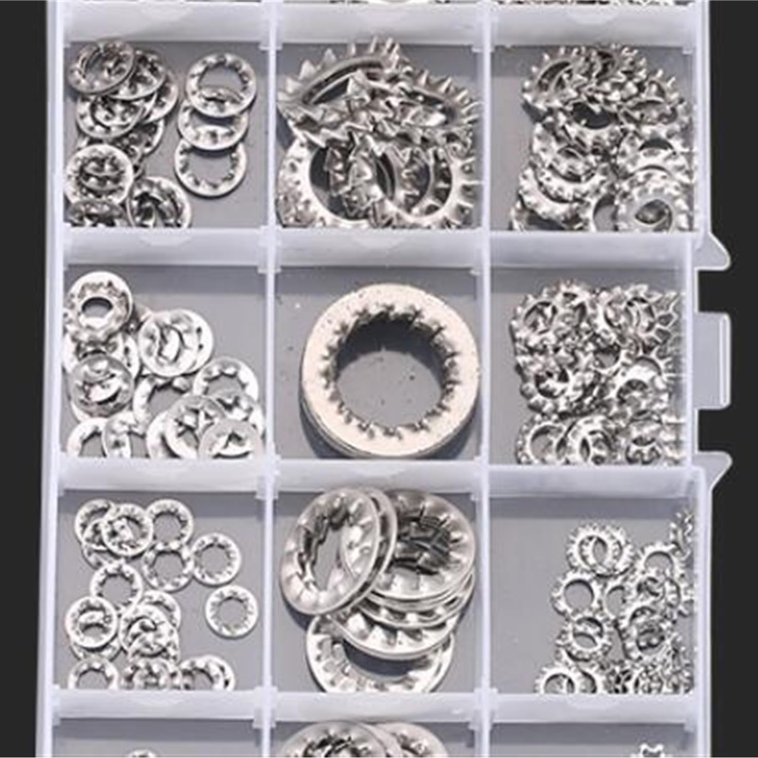 250Pcs/set M3 M4 - M16 304 Stainless Steel Washers External Toothed Gasket Serrated Lock Washer Kit