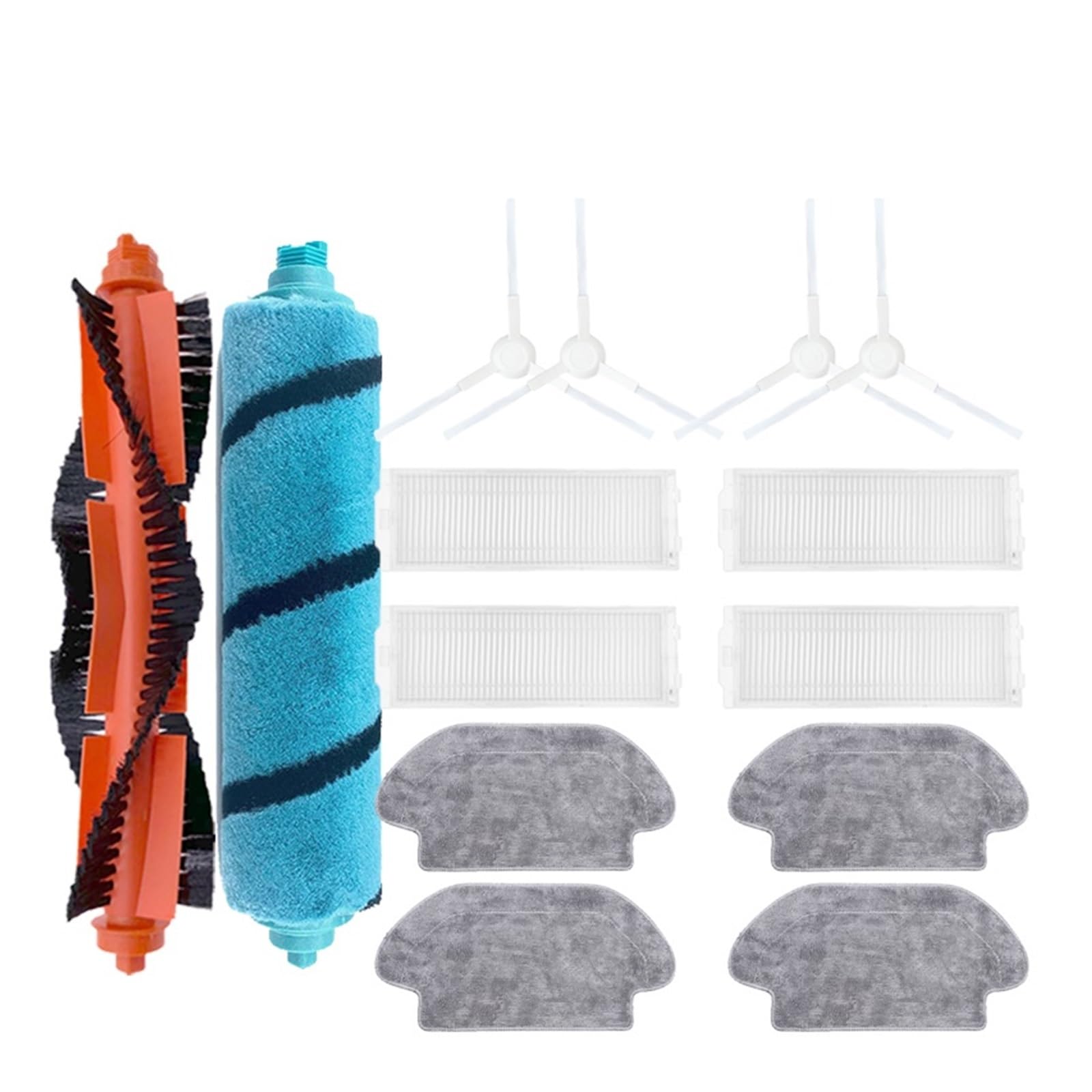 Kicici Roller Side Brush Filter HEPA Mop Rag Cloth Compatible With Xiaomi Robot Vacuum S10 / S12 / B106GL Series Replacement Accessories Parts(079)