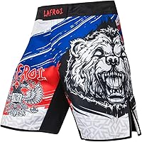 Vista 1 de LAFROI QJK01 - Pantalones cortos de boxeo para hombre con cordón y bolsillo