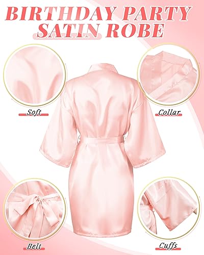 Miniatura 2 de Patelai Batas de dama de honor para mujer, kimono de satén de seda, bata corta a granel para fiesta nupcial, ropa de dormir de boda