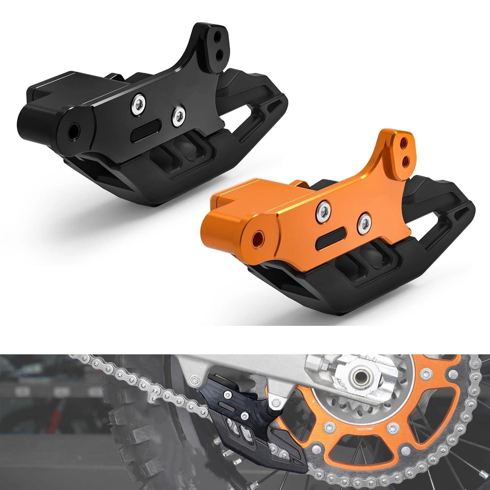 Osłona łańcucha Osłona Prowadnicy Łańcucha Adventure Dla 390 690 Pasuje Do Husqvarna Enduro/R SMC/R Motocyklowego Łańcucha Ochraniacz(Black)