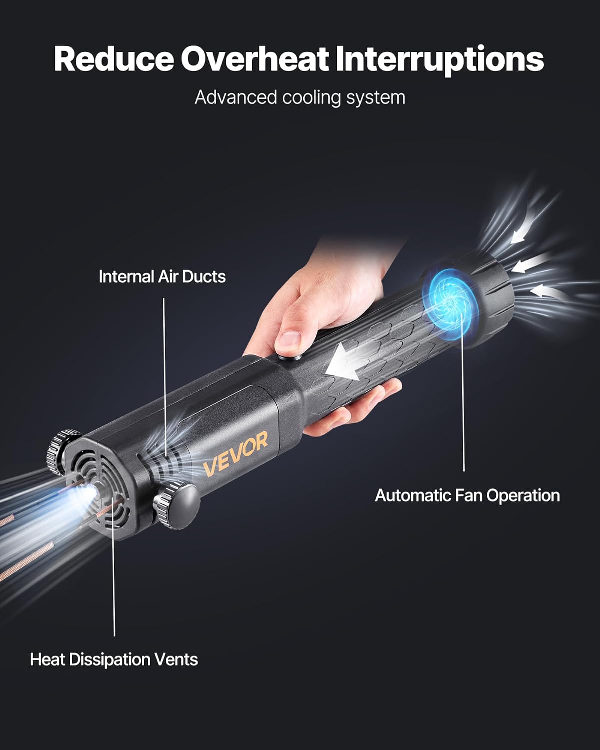 VEVOR Magnetic Induction Heater Kit, 1000w 110V Portable Hand-held Induction Heater with 11PCS Induction Coils, Flameless Induction Heater Bolt Remover with Case, Fit for Removing Rusty Bolts & Nuts