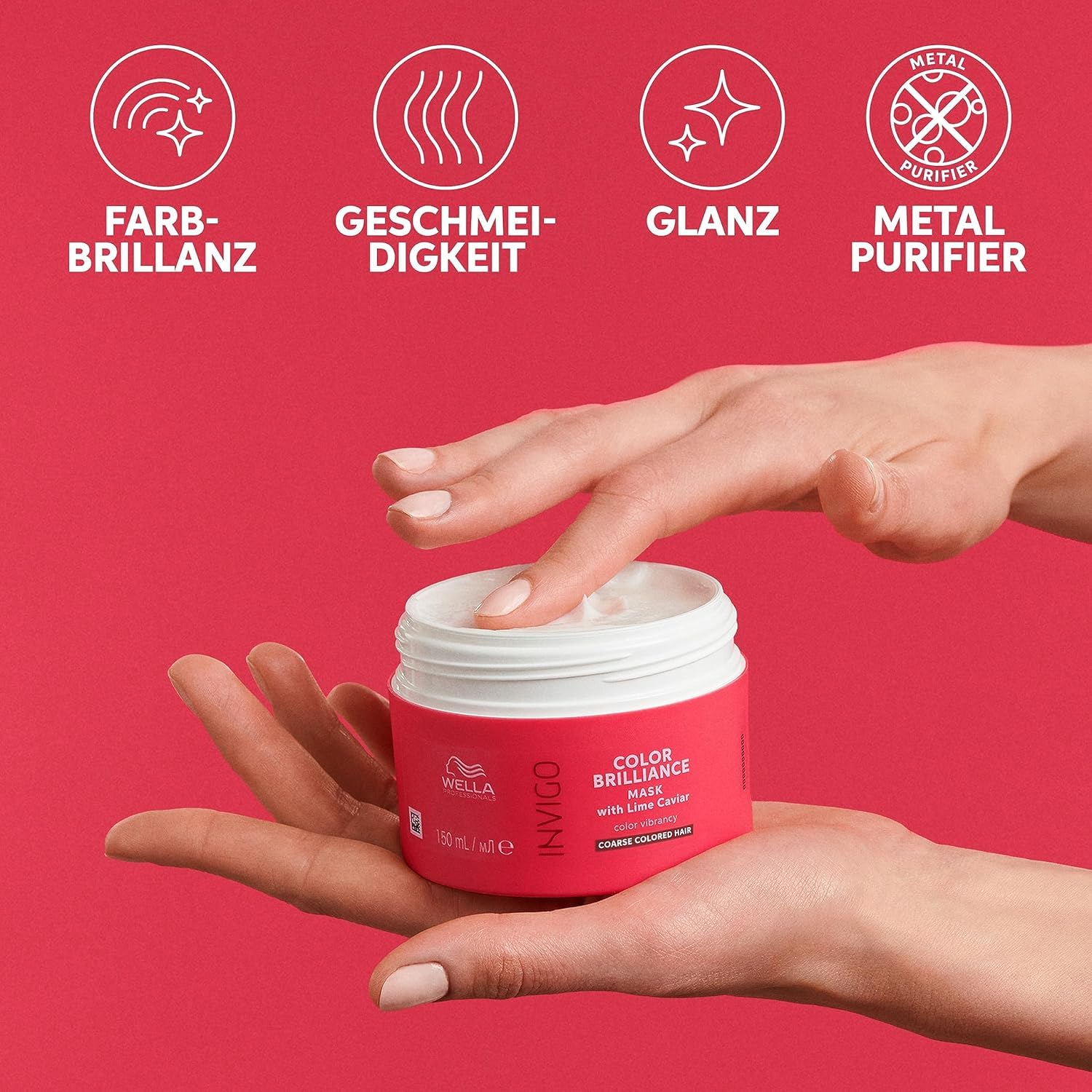 2er Wella Professionals Invigo Color Brilliance Vibrant Color Mask Coarse, 500ml