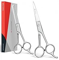 Vista 10 de Suvorna Juego de tijeras para cortar el cabello y tijeras de adelgazamiento – Juego de tijeras profesionales para el cabello – Tijeras de peluquería