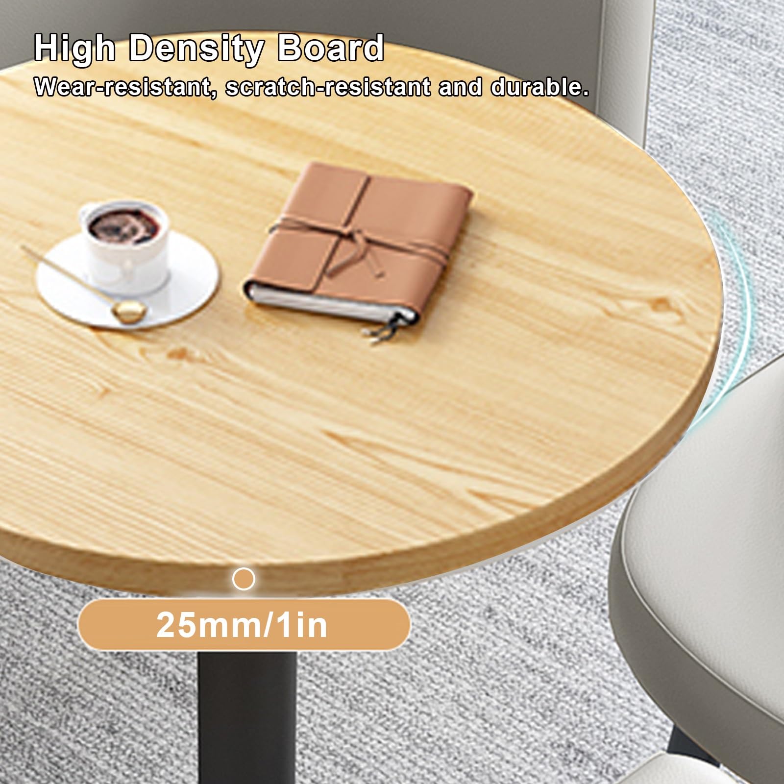 Set di 4 pezzi tavolo da pranzo – moderno tavolo da ricevimento e sedia combo per casa, soggiorno, balcone, bar, sala pausa, elegante e funzionale Möbel für Esszimmer