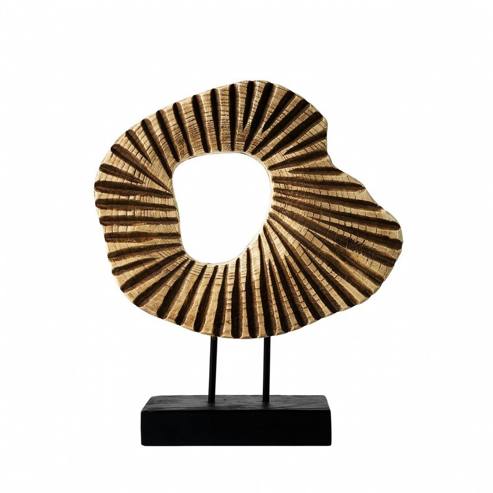 Skulptur mit Sockel Nicht Gegenständlich Tischskulptur Modern Geschnitzte-Skulptur mit Sockel für Ästheten, Wohnzimmer