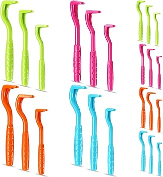 24 Pcs Tick Remover Plastic Tick Remover Tools Tick Puller Removal Tick Grabber for Dogs Cats Humans, 3 Sizes Blue, Green, Orange, Rose Red