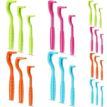 Kittmip 24 Packs Tick Remover Plastic Tick Remover Tools Tick Puller Removal Tick Grabber for Dogs Cats Humans, 3 Sizes, Green Rose Red Blue Orange