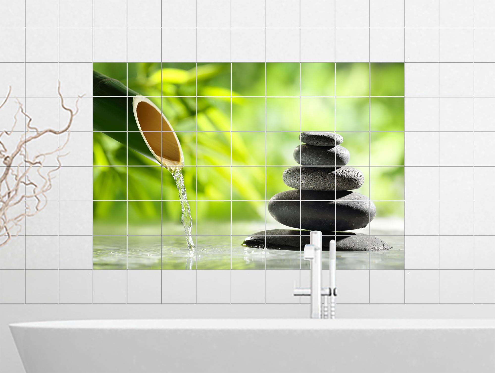 Autocollants Carrelage Salle De Bain & Cuisine – Lot De 10, Motifs Japonais, 15x20 Cm, Facile à Poser