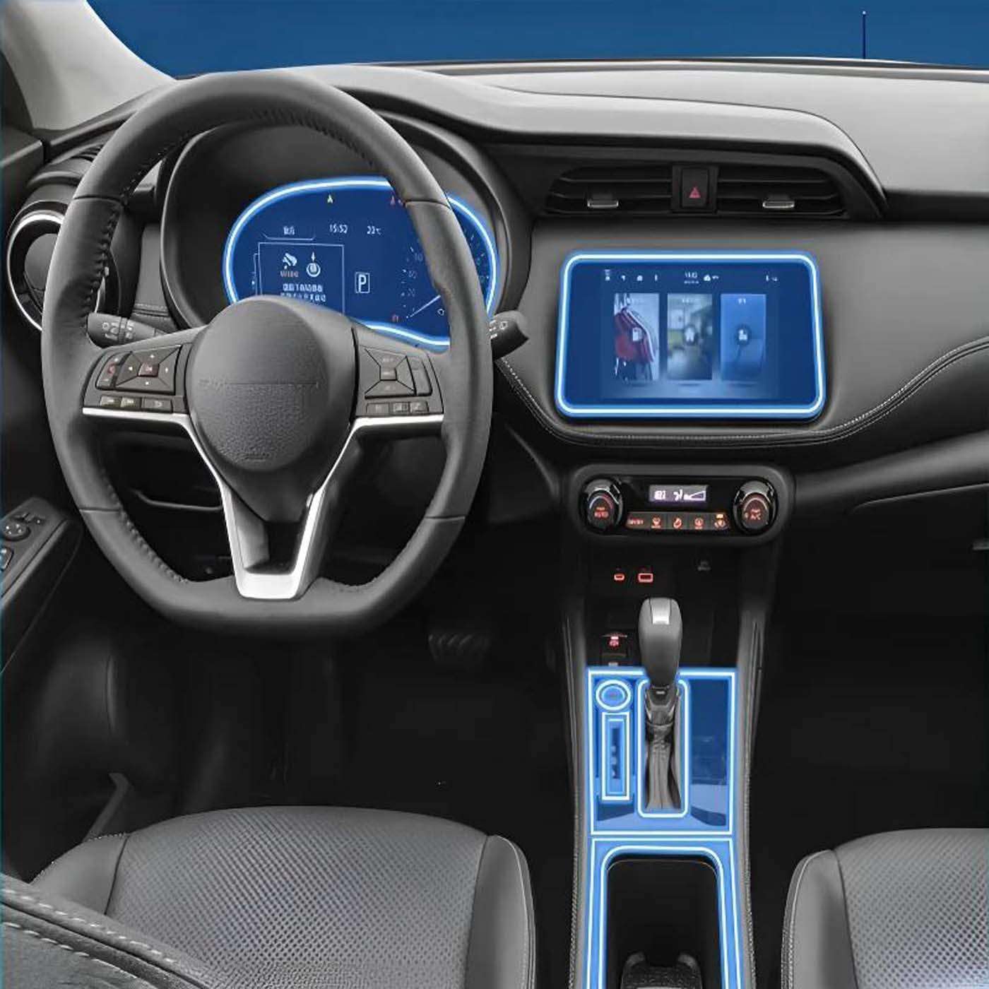 Dashboard Multimedia Navigation Transparent Protection, for Kicks 2022-2024 Film Anti-Scratch