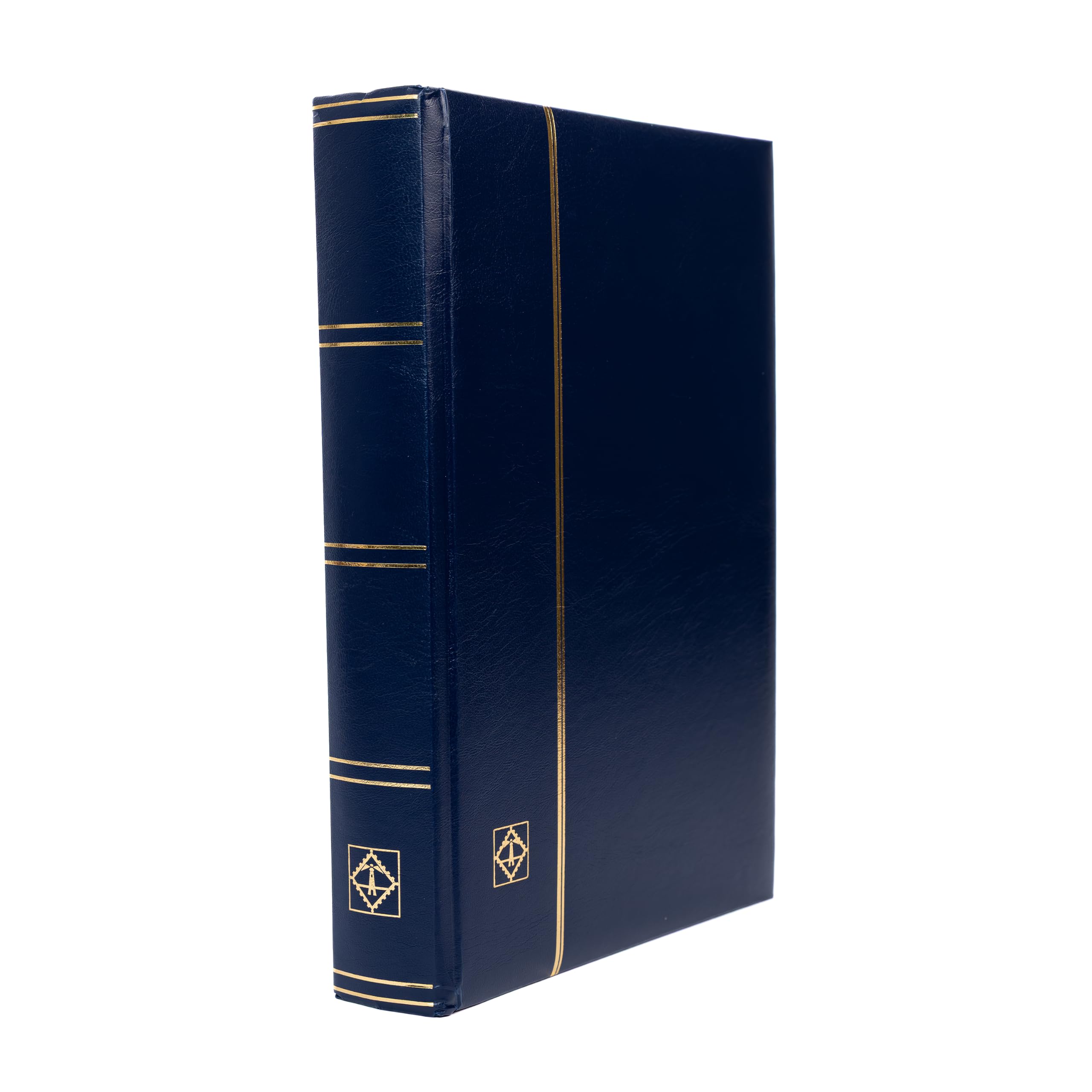 Leuchtturm 336541 Album de timbres Comfort - DIN A4, 64 pages, bande pergaminée, couverture ouatinée - bleu