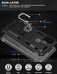 Ring Kickstand Phone Case for Google Pixel 5 (2020),Heavy Duty Dual Layer Drop Protection Case for Pixel 5,Hard Shell + Soft TPU + Ring Stand Fits Magnetic Car Mount,Black