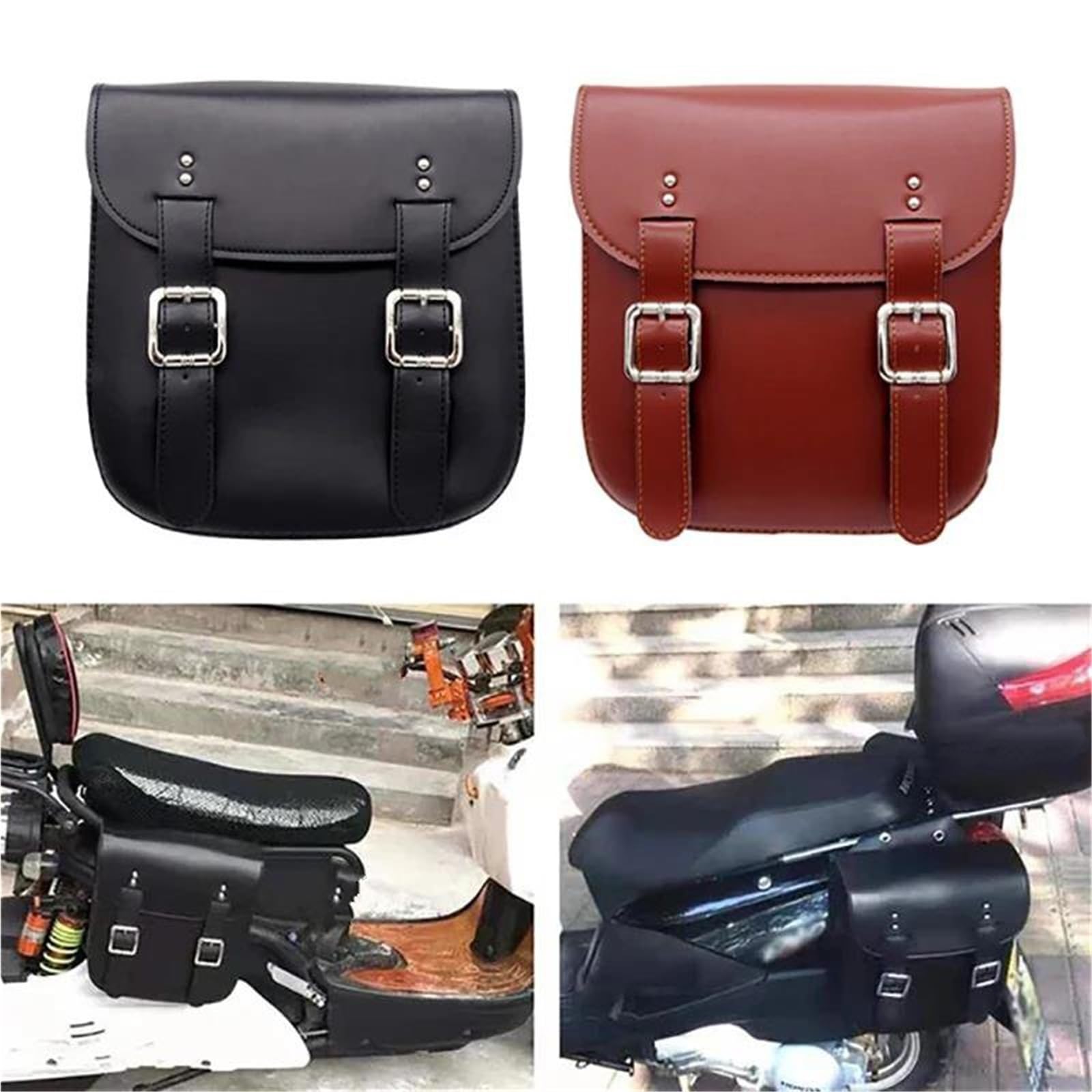 Accessori Moto Borsa Laterale Posteriore Per Grande Capacità Per Harley(Nero)