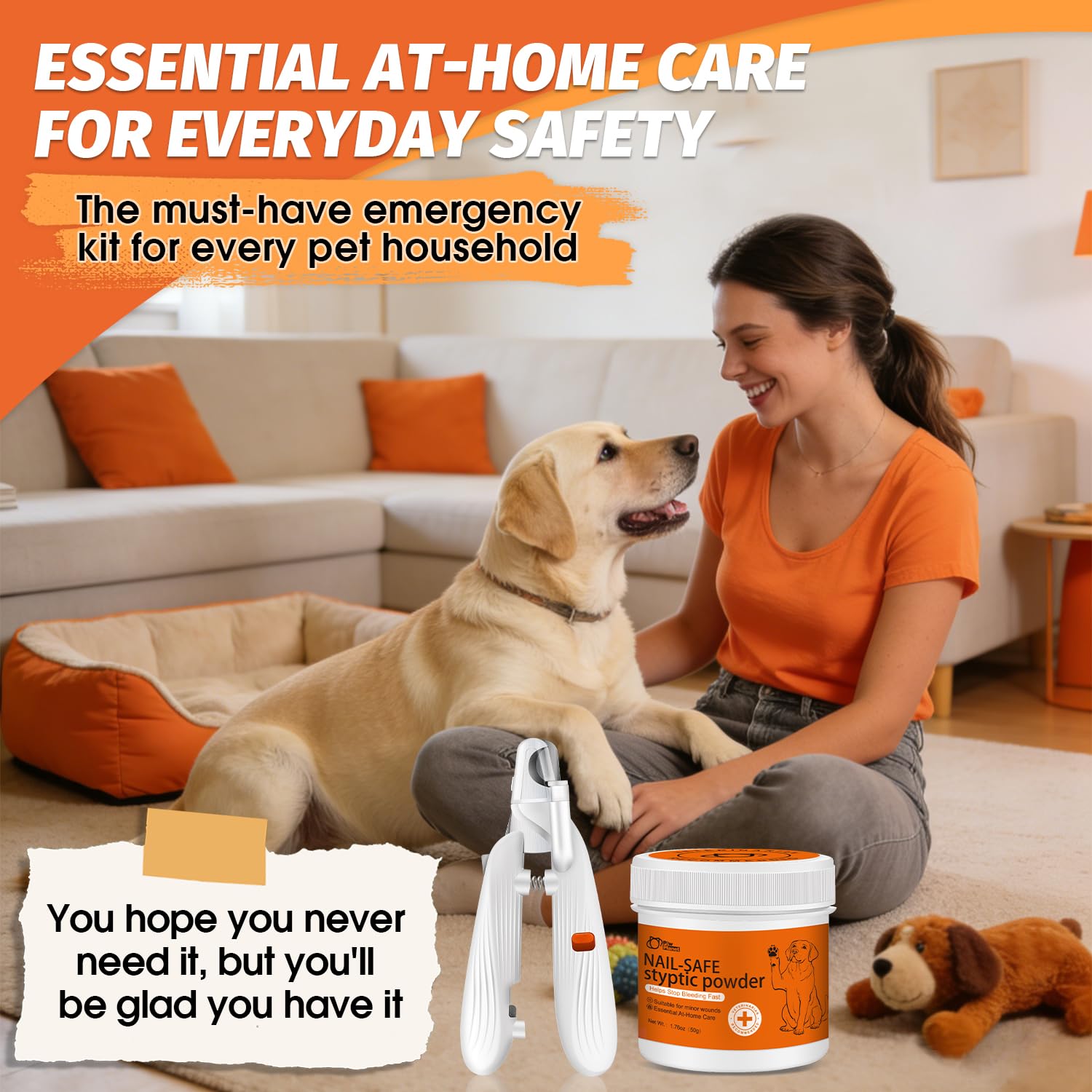 PAW PLANET Styptic - Polvo para perros y gatos con kit de cortaúñas, 49,90 g | Para recortar uñas, fácil aplicación de polvo, adecuado para rutinas de aseo doméstico