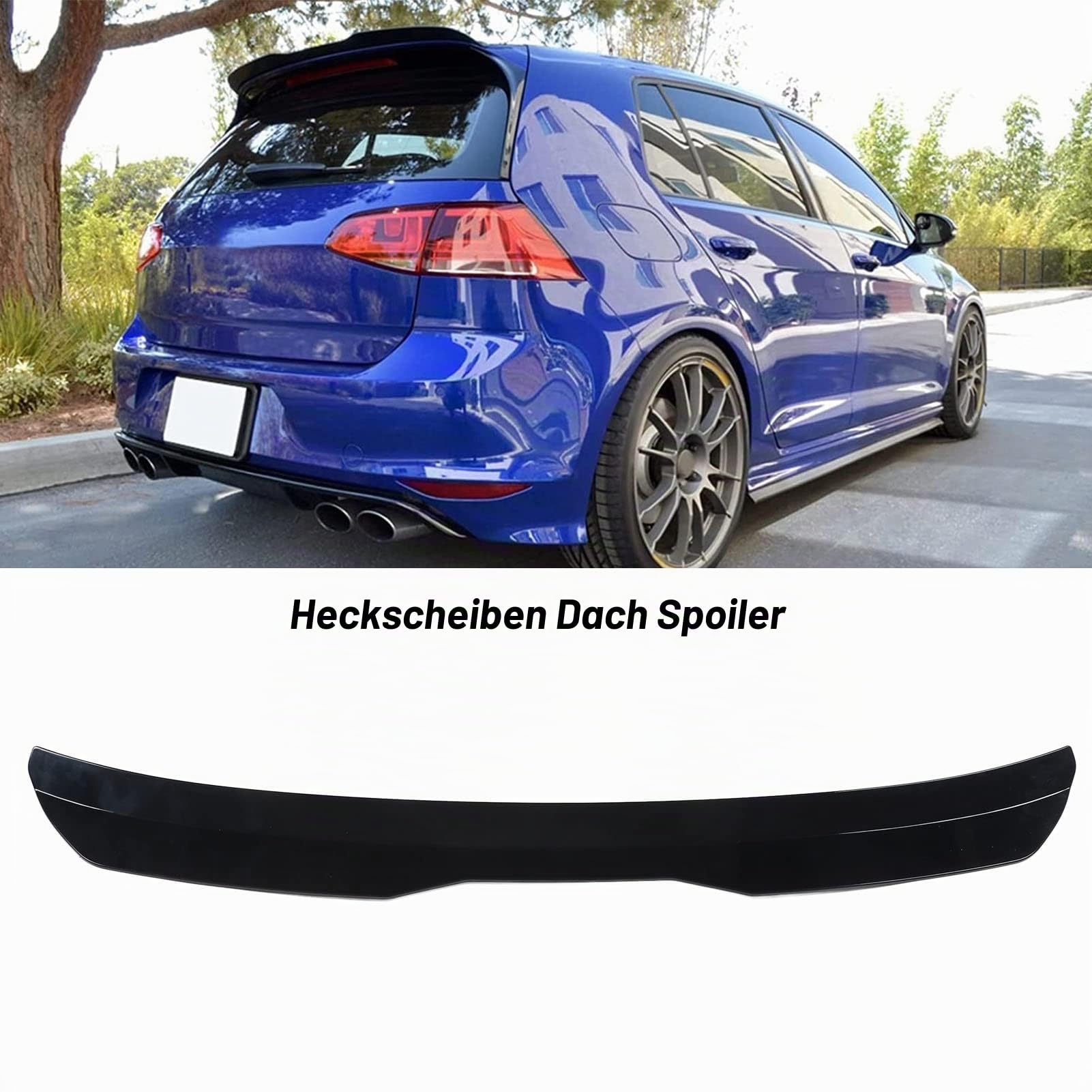 Heckspoiler Flügel Kofferraumdeckel Spoiler, Universal Auto Spoiler Passend für die meisten Autos, Kofferraum Oberkante Zierleiste (Glänzend schwarz)