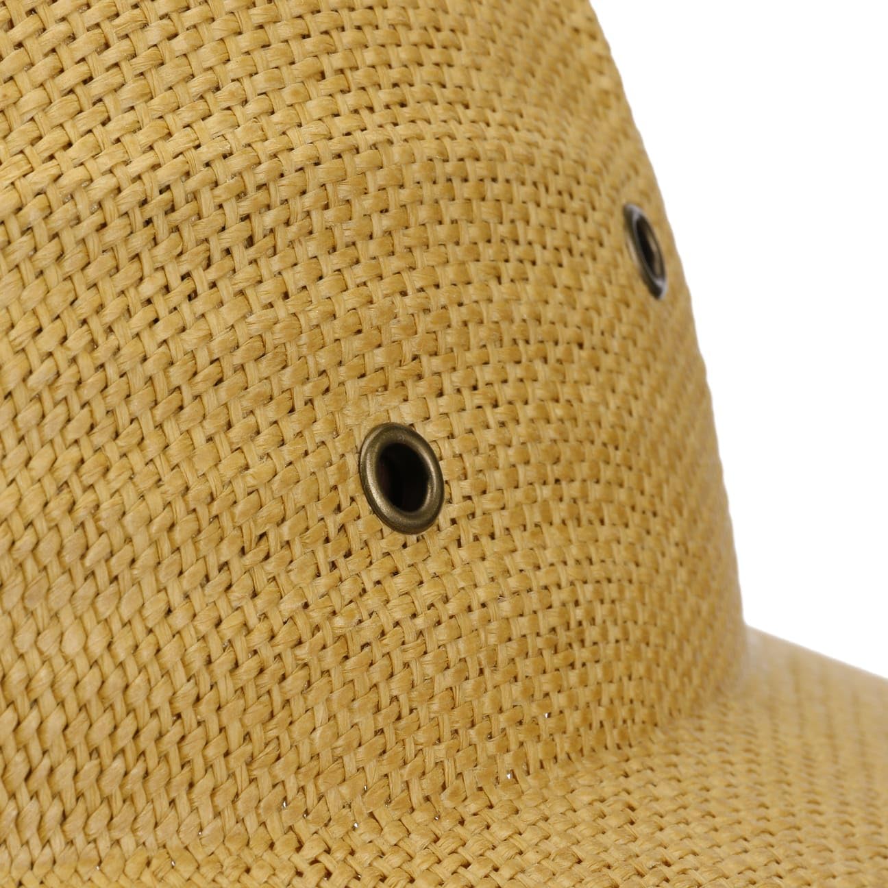 Conner Casco Colonial Bendigo Mujer/Hombre - Sombrero de Paja Verano con Banda Piel Primavera/Verano