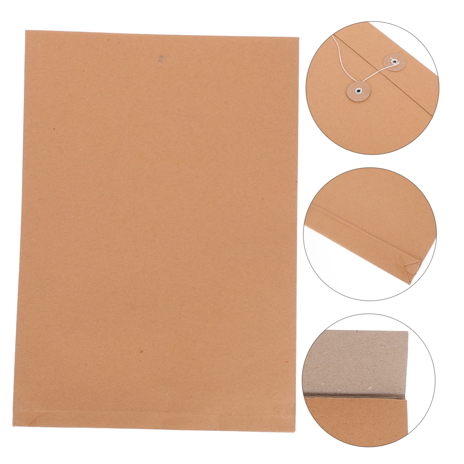 Gatuida Paquet Porte-documents pour Organiser Documents et Stylos 25pcs en Papier Kraft Grosse Capacité Matériau Solide, pour Usage Quotidien et Occasions Commerciales