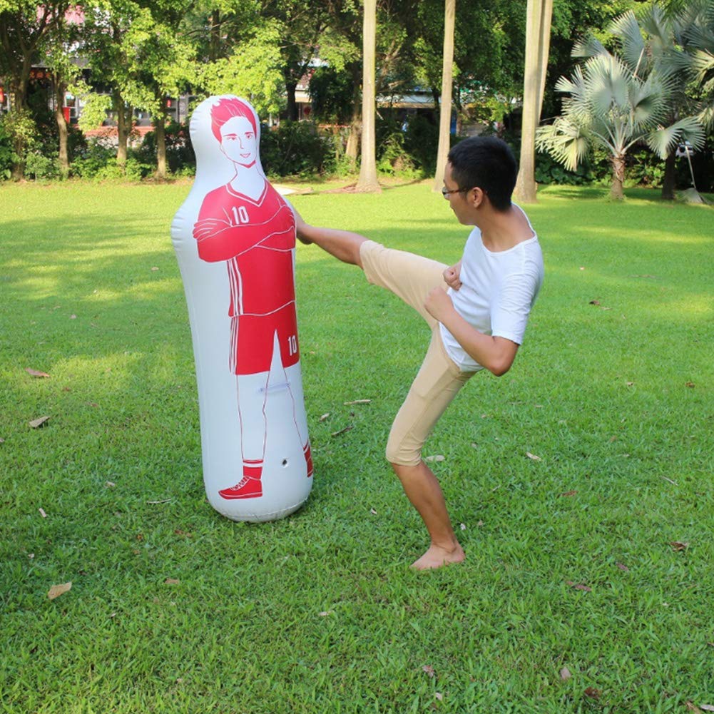 160 Cm Gonflable Football Mannequin Formation But Gardien de But Gobelet Air Mannequin Défenseur Mur Football Formation Mannequin Boxe Sac de Boxe pour Enfants Adultes