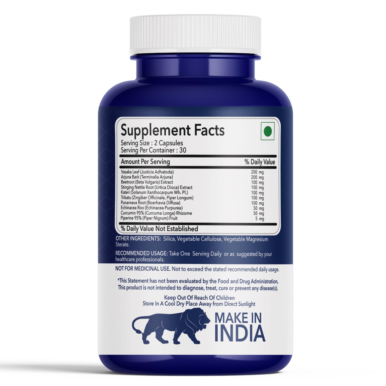 FITNESSVEDA Lung Detox+ Supplement | Respiratory Wellness & Immune Support |Organic & Plant Based | Clears Congestion, Supports Breathing Comfort, Improves Lung Health & Daily Cleanse | Pack of 1 – 60 Capsules — Amazon image 2