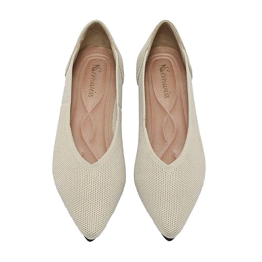 Semwiss Women's Ballet Flats Comfortable Casual Dressy Shoes,Work Flats Office Shoes Pointed Toe Leopard Flats.